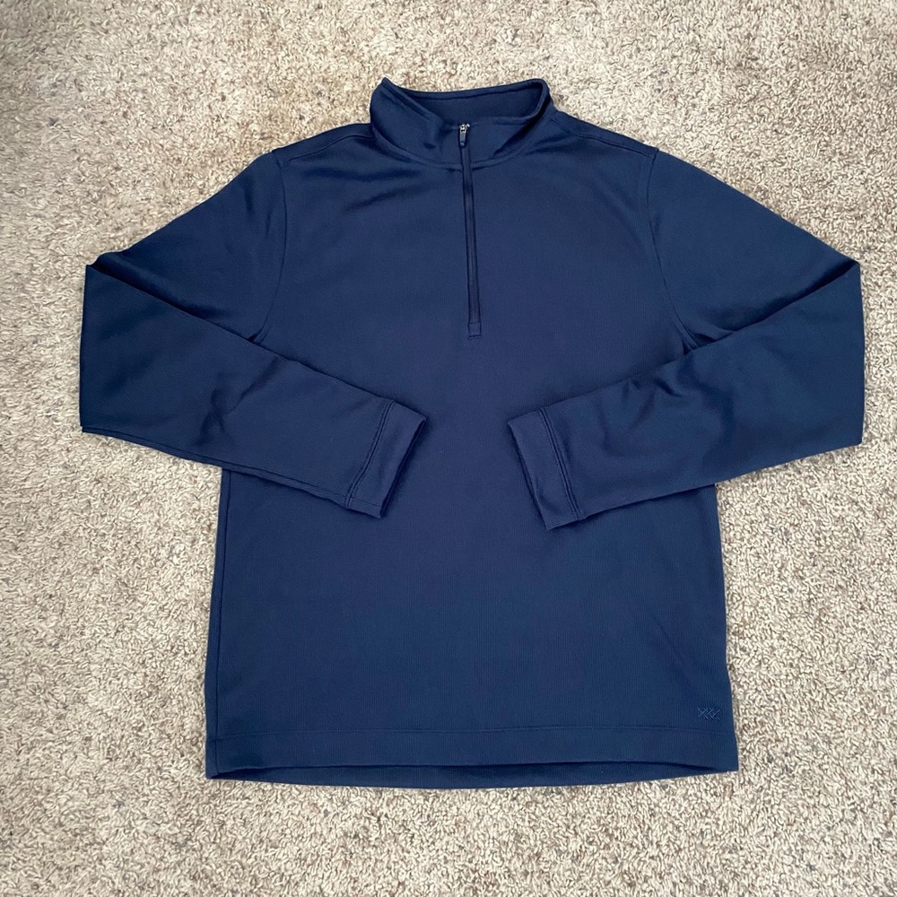 Rhône Commuter 1/4 Zip Sweater Size Small Pullover Navy Blue Stretch
